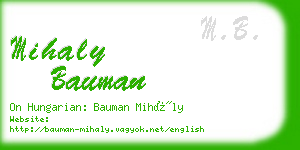 mihaly bauman business card